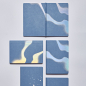 Preview: Nuuna, Notebook Surface M, Flex cover from smooth recyceld denim minidots pages, Transcendence, blue Hologram effect, style